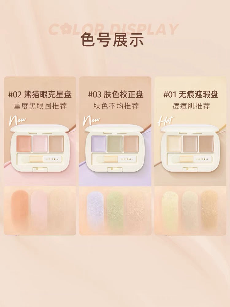 JUDYDOLL Conceal & Contour Palette #3 Colour Correction Plate 橘朵遮瑕膏03号肤色矫正盘
