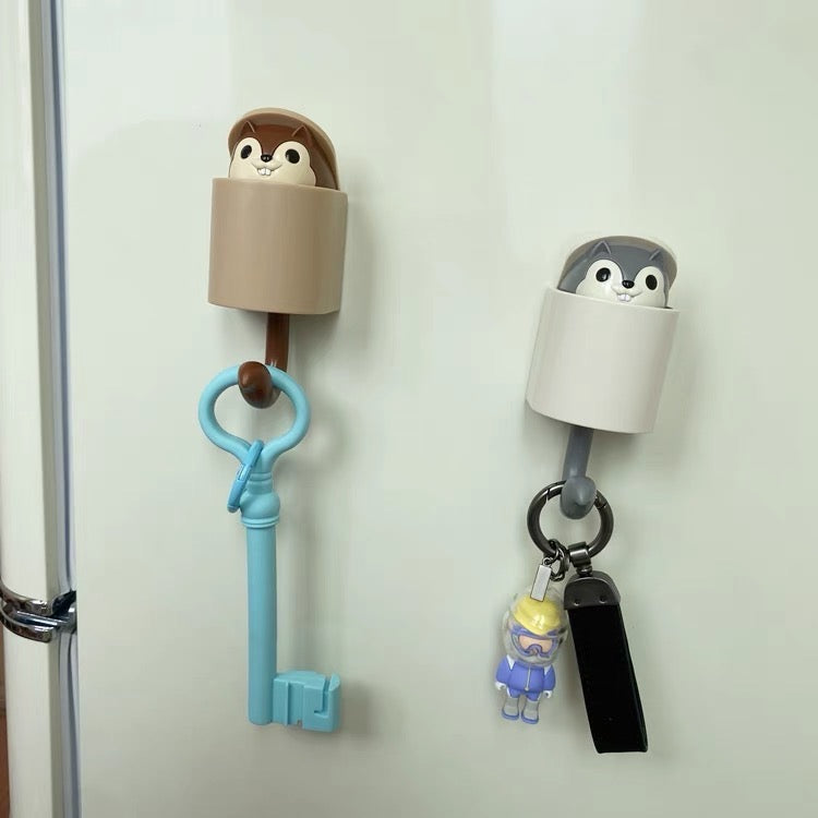 Cute Squirrel Hook Refrigerator Magnets