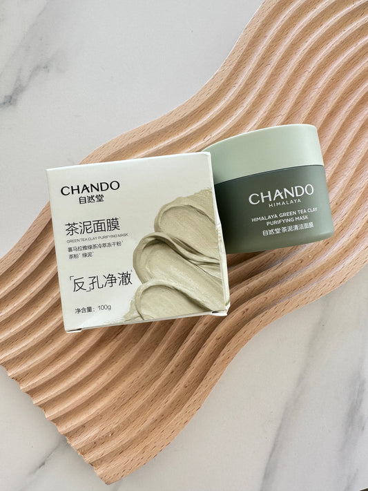 CHANDO Himalaya Green Tea Clay Purifying Mask 自然堂茶泥清洁面膜 100g