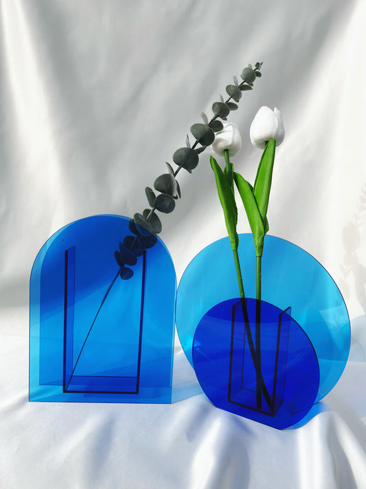 Azure Arch Acrylic Vase 蔚蓝色拱门亚克力花瓶