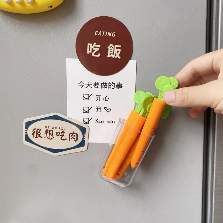 Carrot Sealing Clip Magnet 胡萝卜封口夹冰箱贴