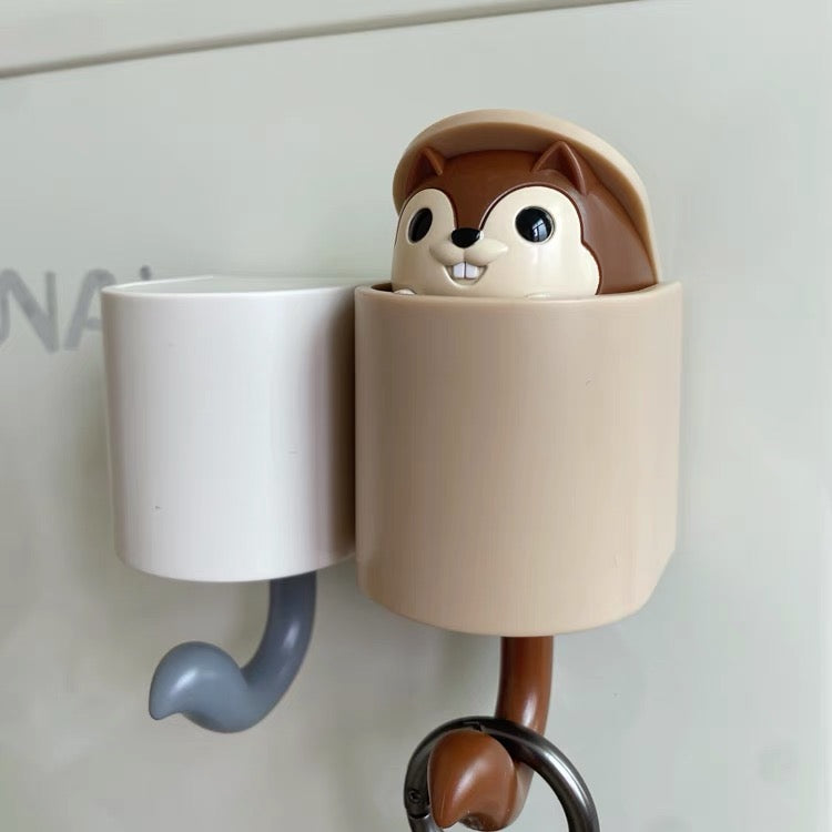 Cute Squirrel Hook Refrigerator Magnets